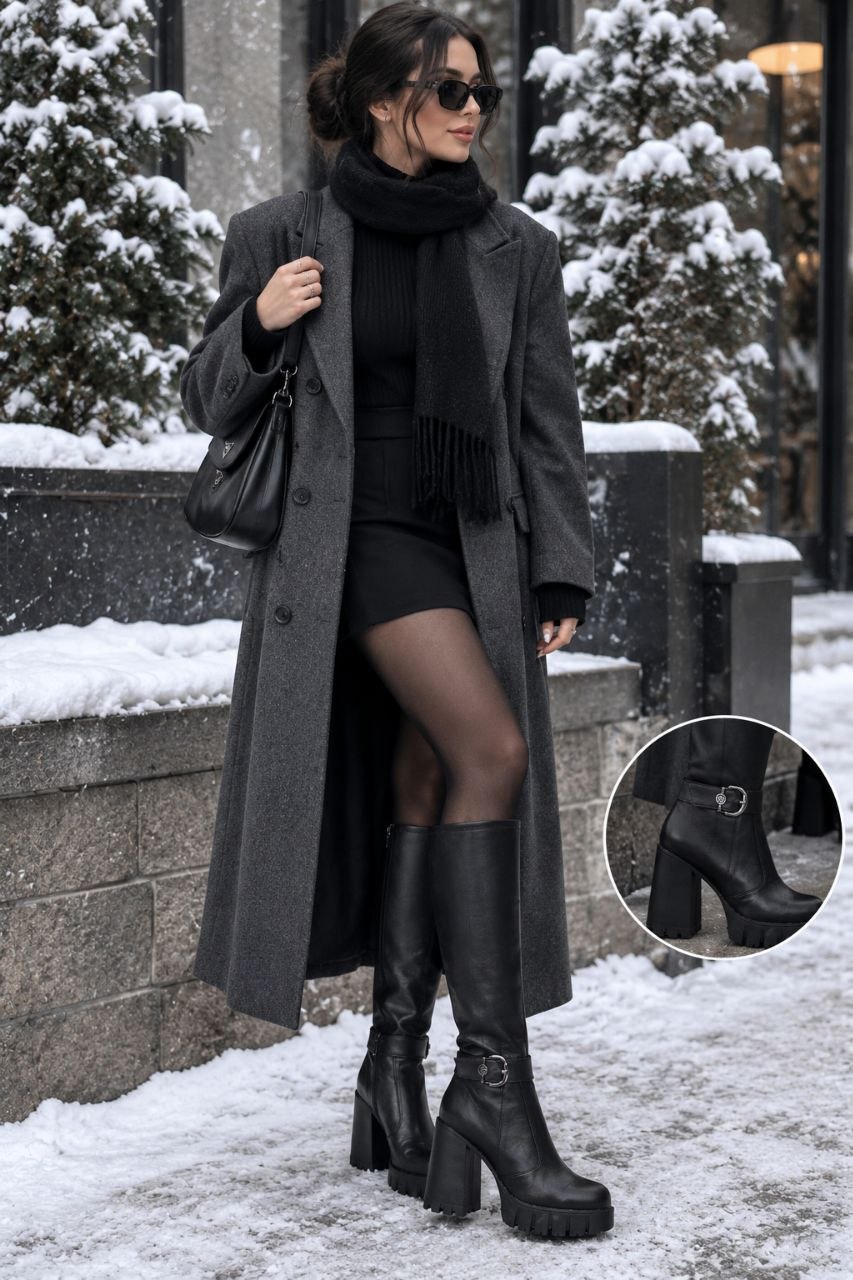 چکمه مازراتی لژدار دخترانه و زنانه ترک🍀کد18